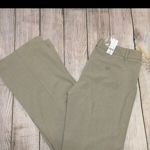 New York & Company 7th Ave.Mid Rise Average Flare Womens Tan Dress Pants Size 10